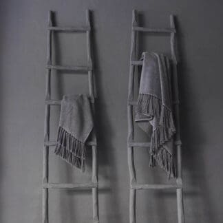 Pollux luxury grey bath linen long fringes