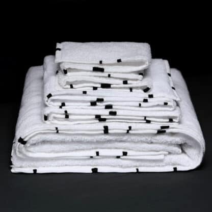 embroidered terry towel folded
