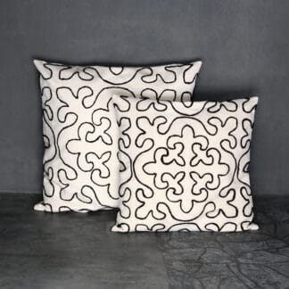 Housse de coussin Kirgyz noir 1