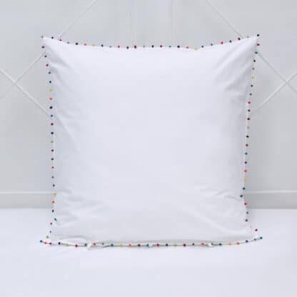 AYA bed linen with trimmings white poplin combed cotton