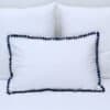 White bed linen LL01 pompom ILIAS blu - Image 2
