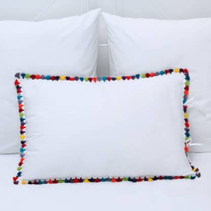 luxury bed linen with pompoms ilias sol