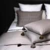 Housse de couette gris pompons modèle original V.Barkowski