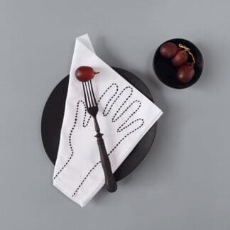 inviting embroidered hand napkin