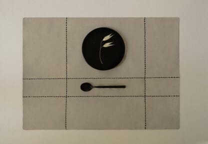 Linge de table taupe KARO noir – Image 4