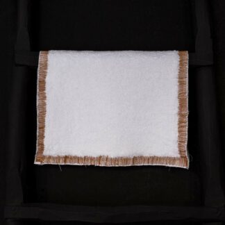 White bath linen LB01 CALI embroidery amber